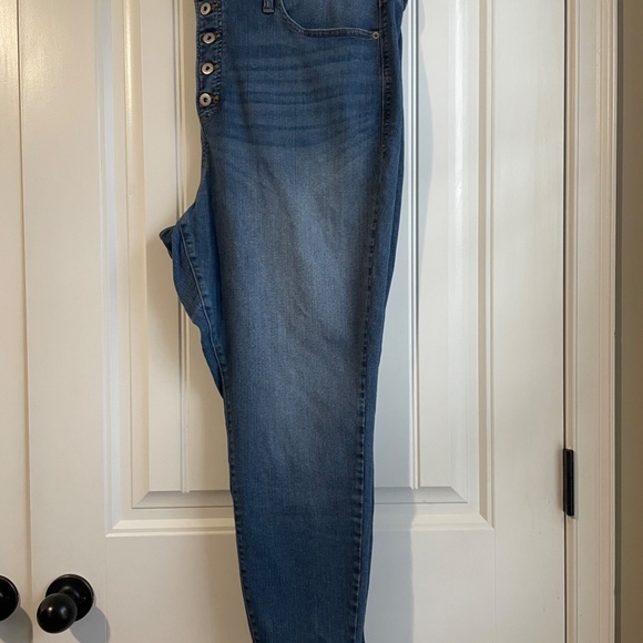 Full Length Sky-high Five Button Skinny - Picture 2 of 2